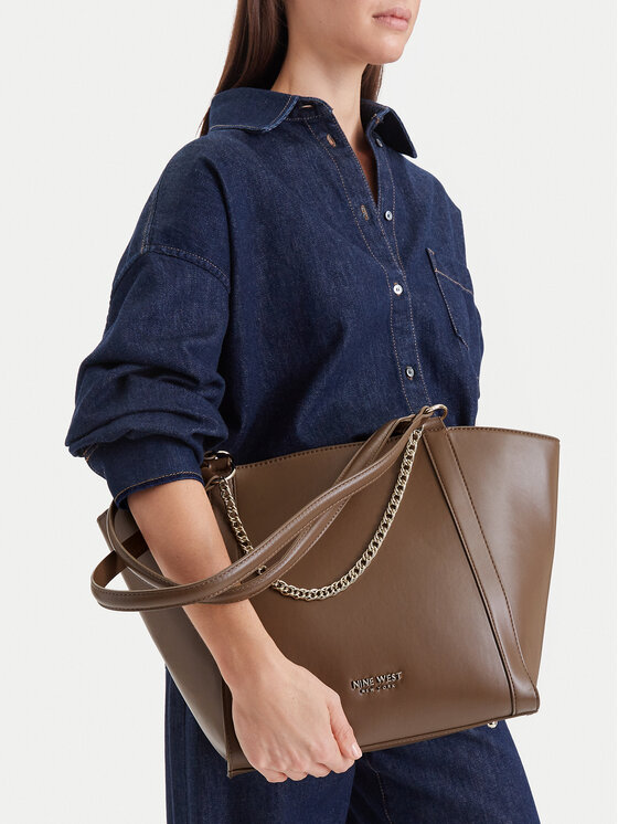 Nine West Дамска чанта Nine West CEO-ADDISON-LH22281 Кафяв