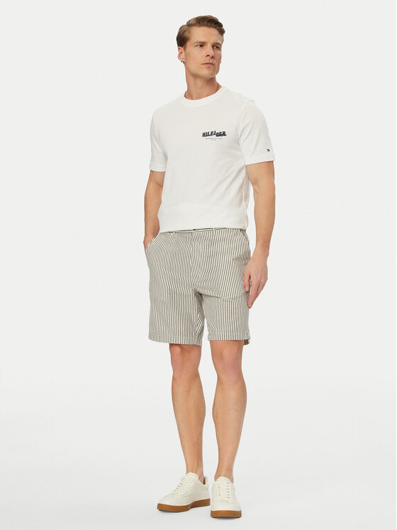 Tommy Hilfiger Tommy Hilfiger Camiseta Logo Graphic MW0MW42389 Blanco Regular Fit