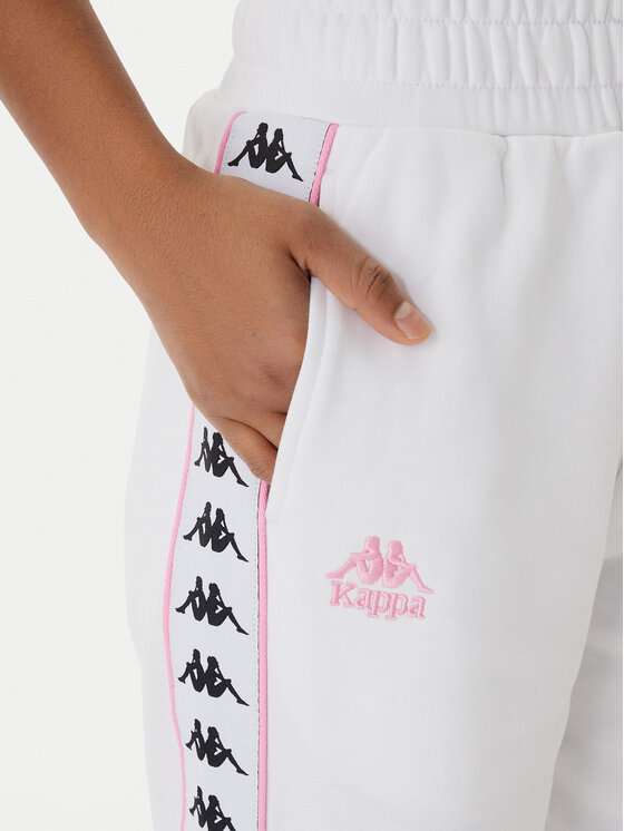 Kappa Kappa Pantalones de chándal Banda Adina 321Y8EW Blanco Regular Fit