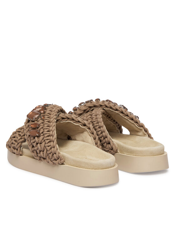Inuikii Шльопанці Inuikii Woven Stones 1004.003.0073 Світло-бежевий