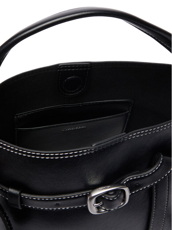Calvin Klein Torebka Calvin Klein Buckle Mini Bucket Crossbody LV04F3550G Czarny