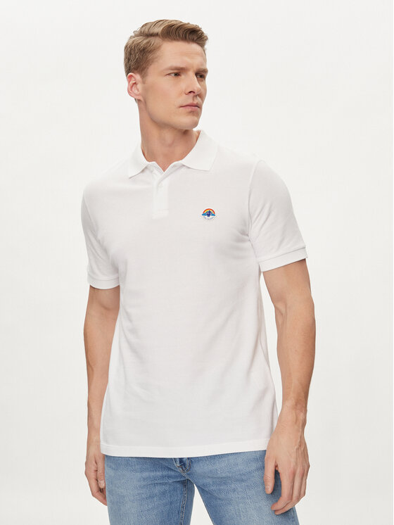 Save The Duck Save The Duck Поло Ovidio DR1213M-BATE18 Білий Regular Fit