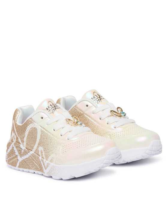 Skechers Sneakersy Skechers Jgoldcrown: Uno Lite - Heartdust Forever 310814L Biały