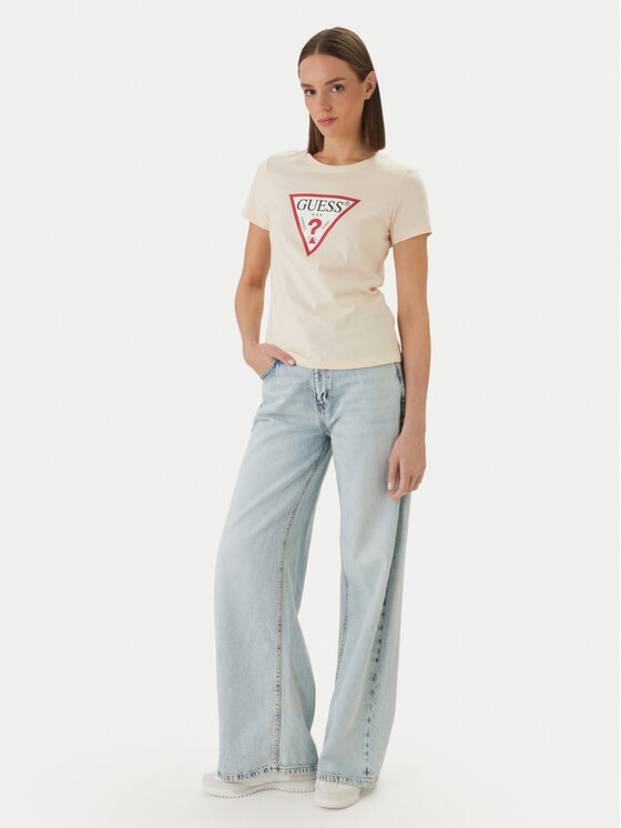 Guess Guess Marškinėliai W1YI1B I3Z14 Oranžinė Regular Fit