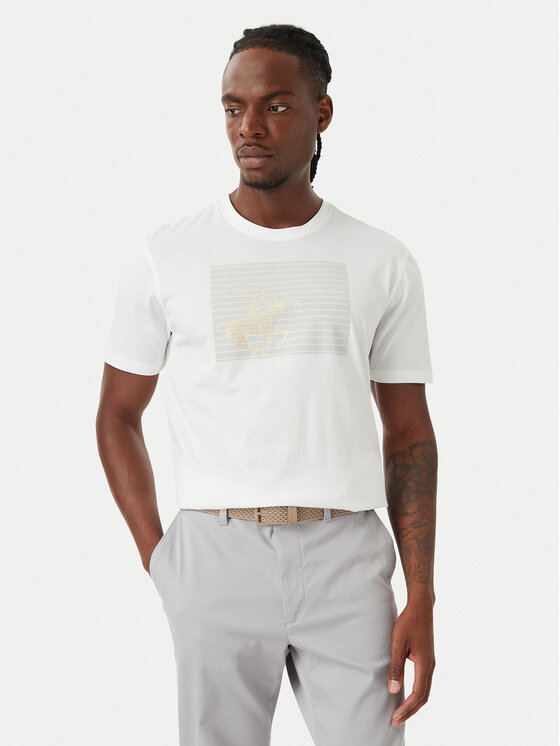 Beverly Hills Polo Club Beverly Hills Polo Club Camiseta M1617-HR Blanco Regular Fit