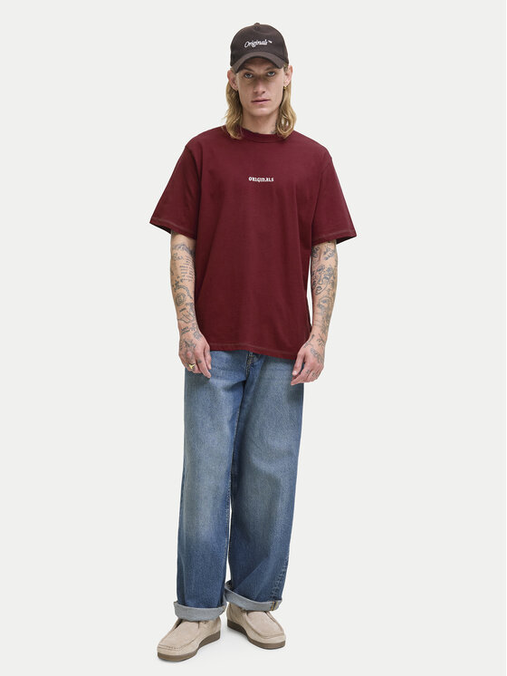 Jack & Jones Jack & Jones T-shirt Meadows Minimal 12283630 Crvena Loose Fit