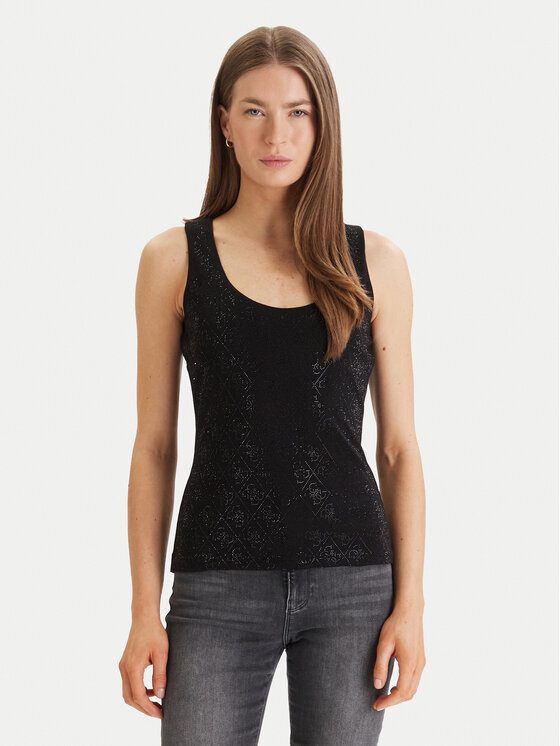 Guess Guess Топ W6GP10 K2932 Чорний Regular Fit