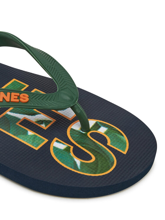 Jack & Jones Žabky Jack & Jones Jfwlogo Palm Print Flip Flop Ln 12230642 Tmavomodrá