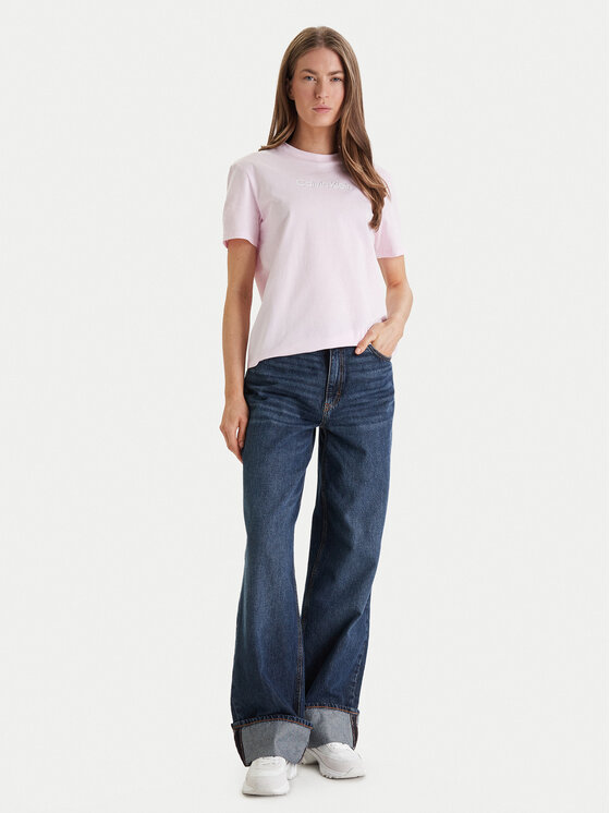 Calvin Klein Jeans Calvin Klein Jeans Camiseta Classic Foil LV047E821G Rosa Regular Fit