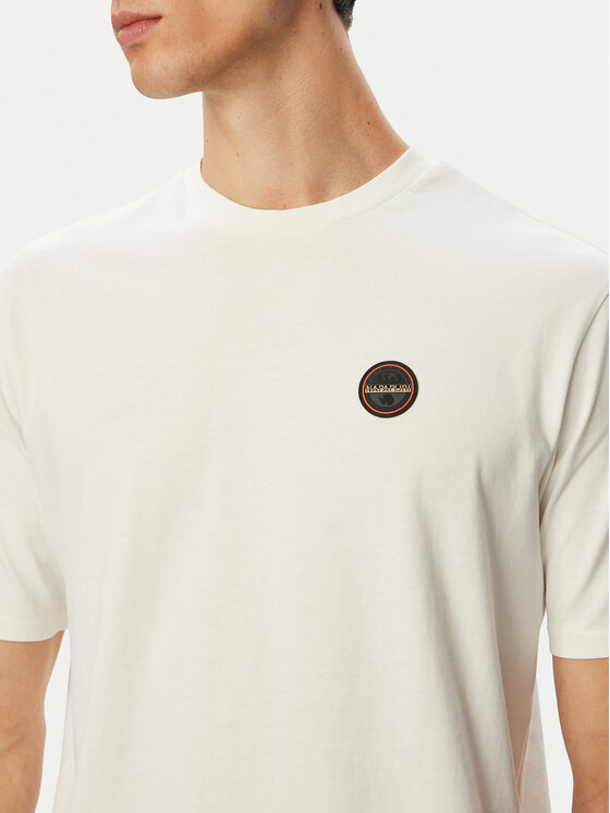 Napapijri Napapijri Camiseta  S-Badge NP0A8949 Blanco Regular Fit
