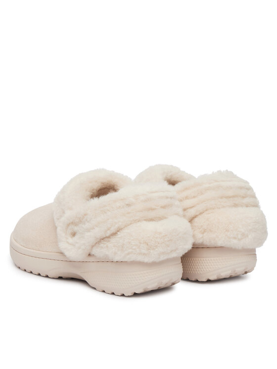 Crocs Natikače Crocs Classic Unfurgettable Suede Clog 212106 Krem