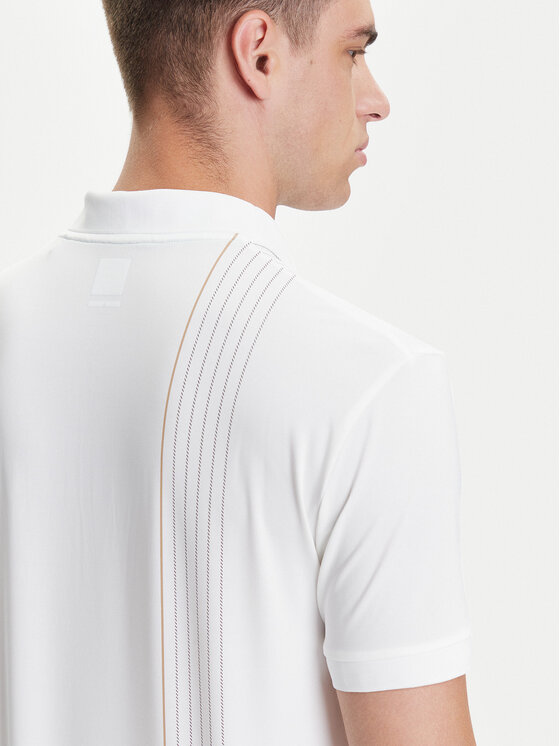 BOSS BOSS Polo Check 50545692 Blanco Slim Fit