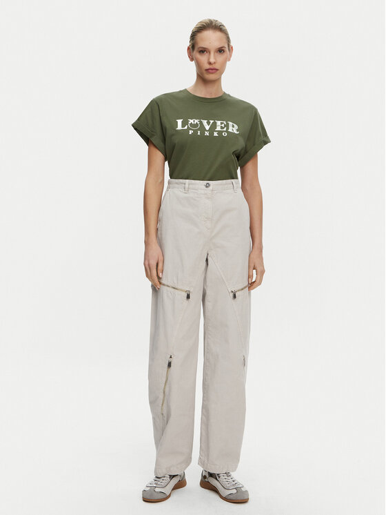 PINKO PINKO Футболка 104605 A2D1 V49 Зелений Regular Fit
