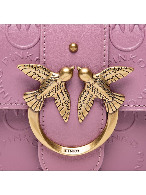 PINKO Bolso Pinko Love Mini Icon New Monogram AI 22-23 PLTT 1P22VM A042 Rosa