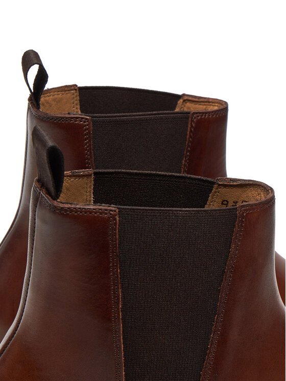 KARL LAGERFELD Kotníková obuv s elastickým prvkem KARL LAGERFELD KL12344 Hnědá