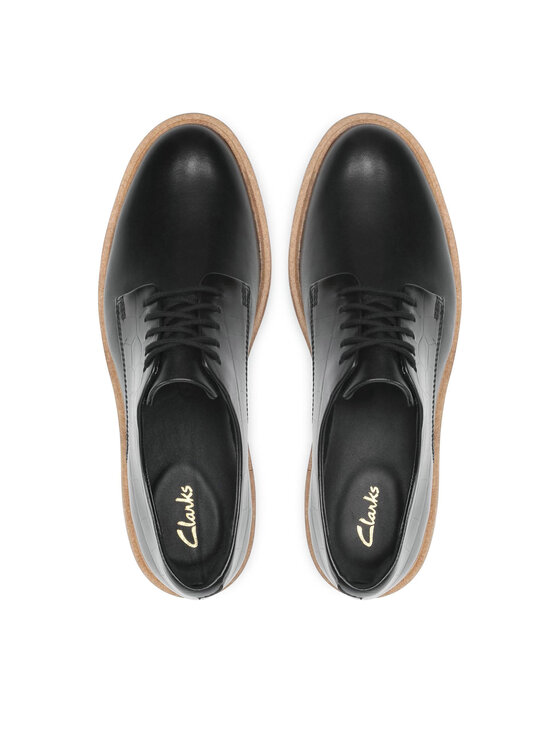 Clarks Cipele Clarks Baille Stitch 261631164 Crna
