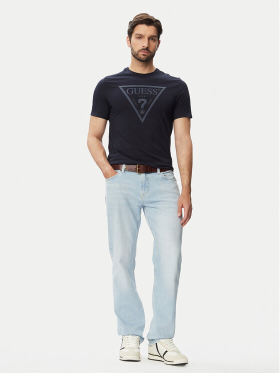Guess Guess Футболка M6YI71 K3745 Cиній Slim Fit
