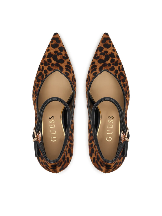 Guess Обувки на ток Guess FLFNA3 LEA08 Кафяв
