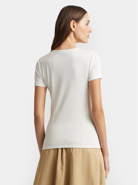 LAUREN RALPH LAUREN Lauren Ralph Lauren Футболка 200655374002 Білий Slim Fit