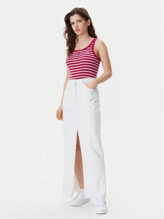 Tommy Jeans Tommy Jeans Top DW0DW19492 Rosso Slim Fit