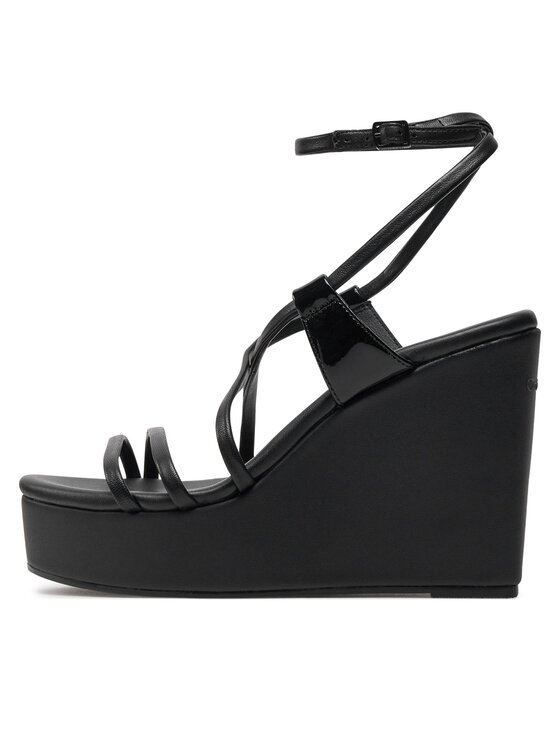 Calvin Klein Szandál Calvin Klein Wedge Sandal 70 Lth HW0HW01952 Fekete