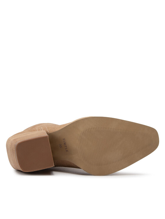 Simple Kavbojski škornji Simple SL-54-02-000057 Bež