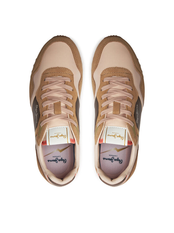 Pepe Jeans Снікерcи Pepe Jeans London Glam W PLS40006 Бежевий