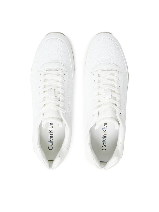 Calvin Klein Сникърси Calvin Klein Runner Lace Up Mono Pu HW0HW02574 Бял
