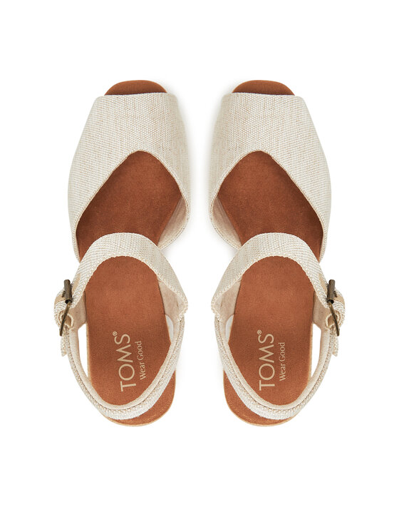 Toms Еспадрильї Toms Isla Peep Toe 10021977 Écru