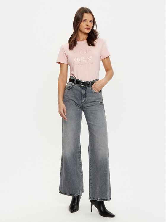 Guess Guess Футболка V5RI05 J1314 Рожевий Regular Fit