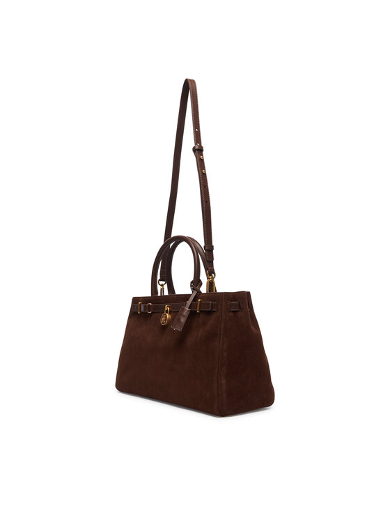 Tommy Hilfiger Kabelka Tommy Hilfiger American Icon Tote Suede AW0AW19216 Hnedá
