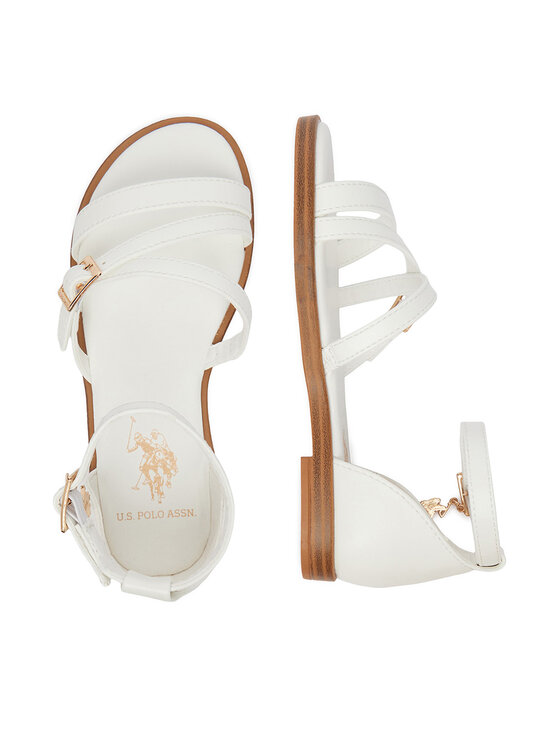 U.S. Polo Assn. Босоніжки U.S. Polo Assn. EO-ANGE001K/6Y1 Білий