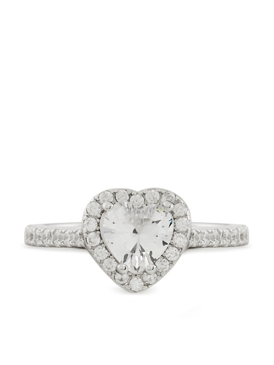 ICED STUFF Anello ICED STUFF Heart Gem Oro bianco