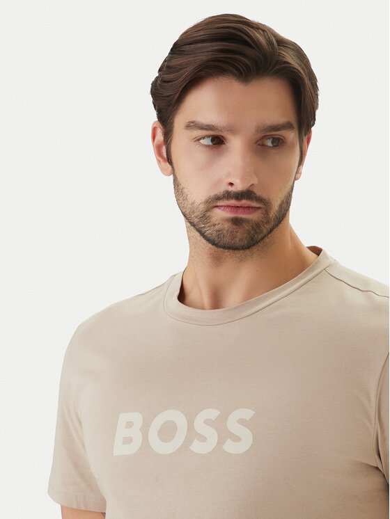 BOSS BOSS Camiseta 50491706 Beis Regular Fit