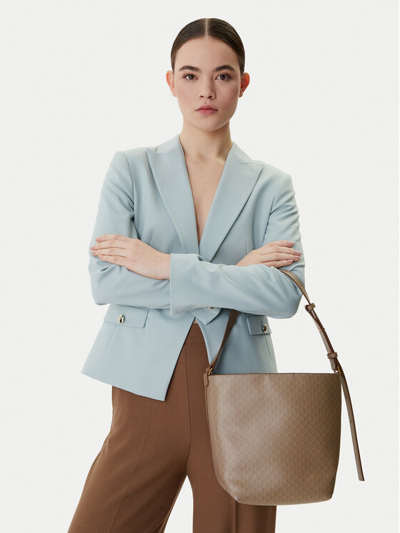 Calvin Klein Táska Calvin Klein Emblem Aop Medium Bucket LV04F3365G Bézs