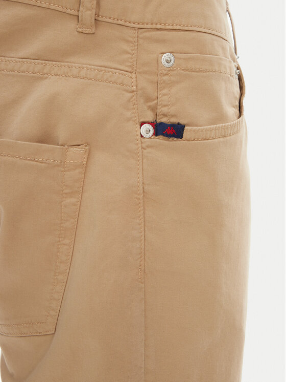 Kappa Kappa Παντελόνι υφασμάτινο Gabardine 67117PW Μπεζ Regular Fit