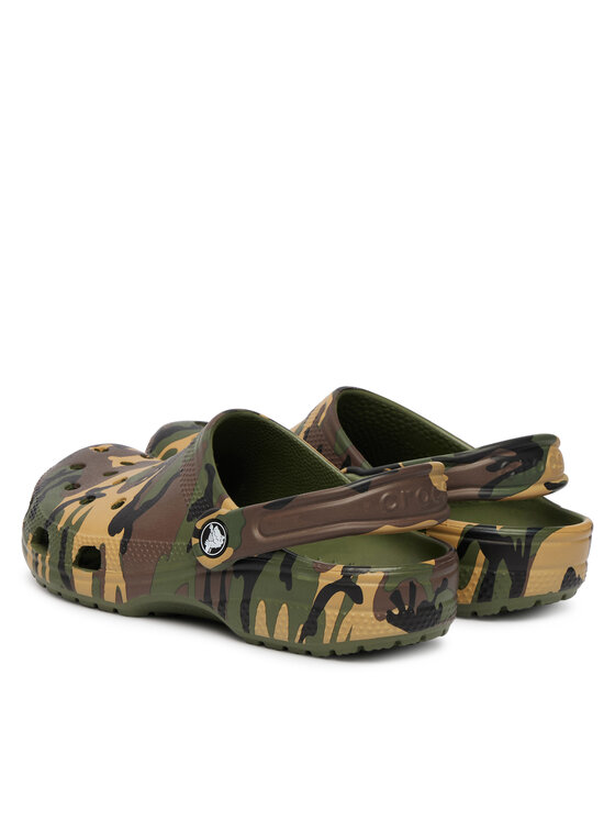 Crocs Şlapi Crocs Classic Camouflage Clog 211879 Verde