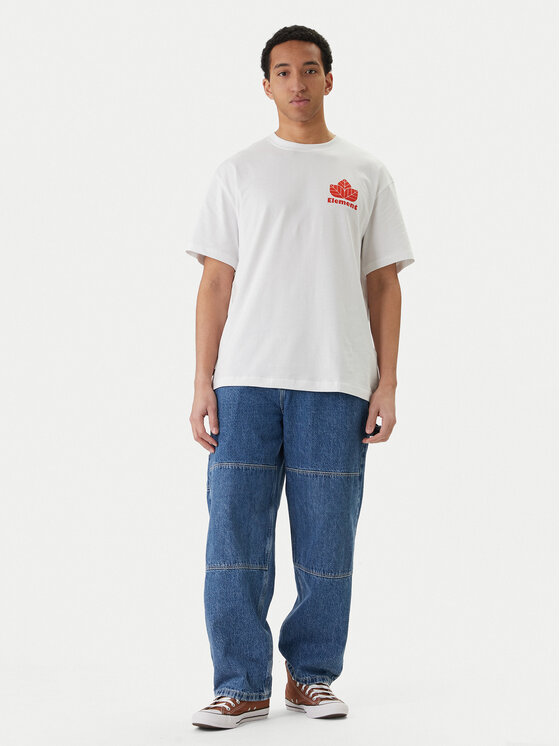 Element Element Camiseta Sporting ELYZT00569 Blanco Relaxed Fit