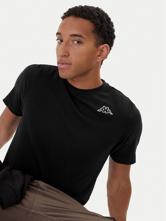 Kappa Kappa Conjunto de camisetas Logo Myrto 322563W Negro Regular Fit
