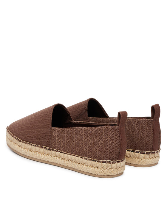 Calvin Klein Espadrilės Calvin Klein Oblique Espadrille Aop HW0HW02933 Ruda