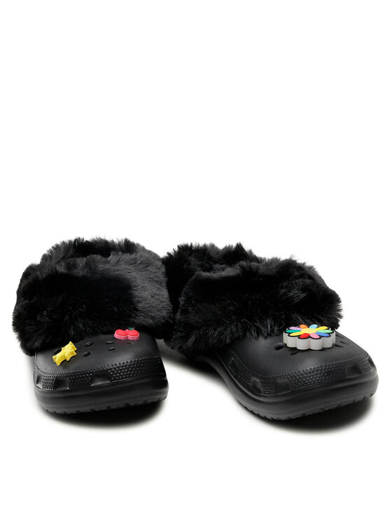 Crocs Šľapky Crocs Classic Mammoth Charm Clog 207409 Čierna