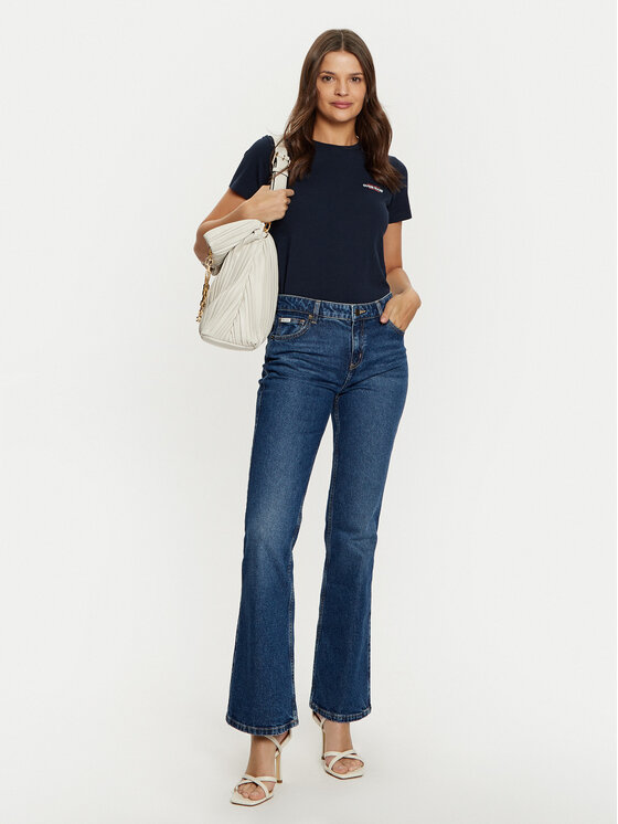 Guess Jeans Guess Jeans Футболка W4YI02 J1314 Cиній Slim Fit