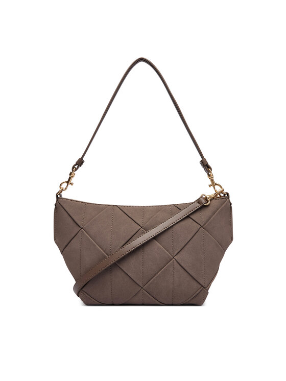 Calvin Klein Kabelka Calvin Klein Woven Sueded Shoulder Bag LV04F3694G Hnědá