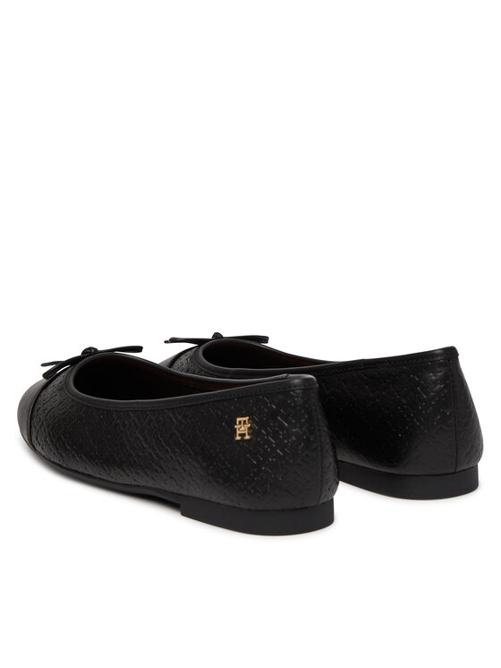 Tommy Hilfiger Balerini Tommy Hilfiger Th Monogram Ballerina FW0FW09468 Negru