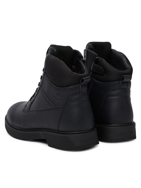 Calvin Klein Botines planos Calvin Klein Lace-Up Bootie V3X5-83187-1695 D Negro