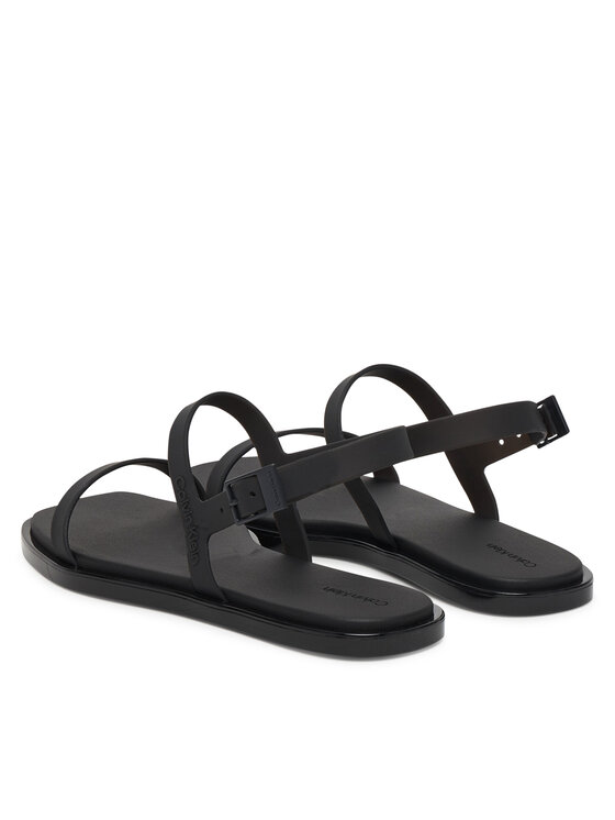 Calvin Klein Sandały Calvin Klein Jelly Sandal Sling Mat Tran Tpu HW0HW02969 Czarny