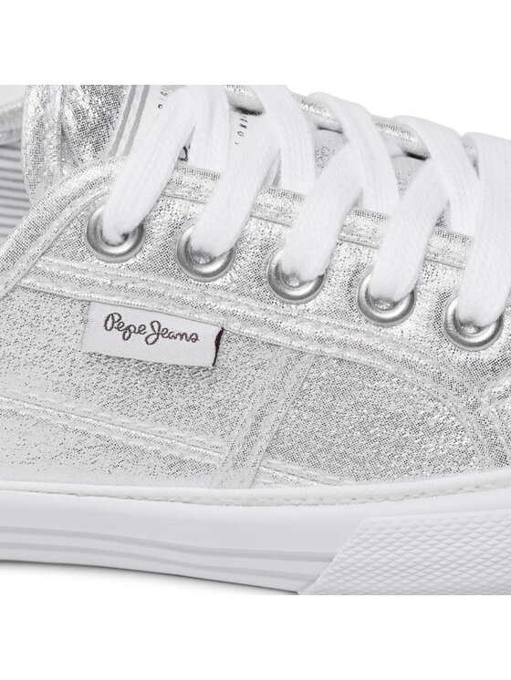 Pepe Jeans Tenisenes Pepe Jeans Aberlady Shine PLS31154 Sudraba