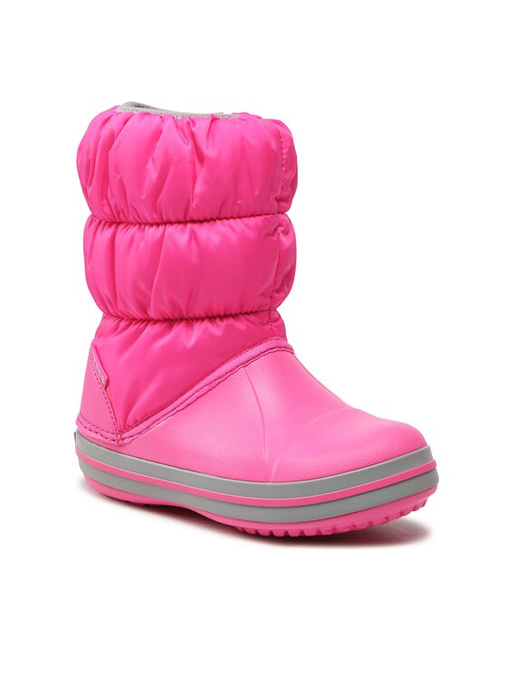 Crocs Sněhule Crocs Winter Puff Boot Kids 14613-6TR Růžová