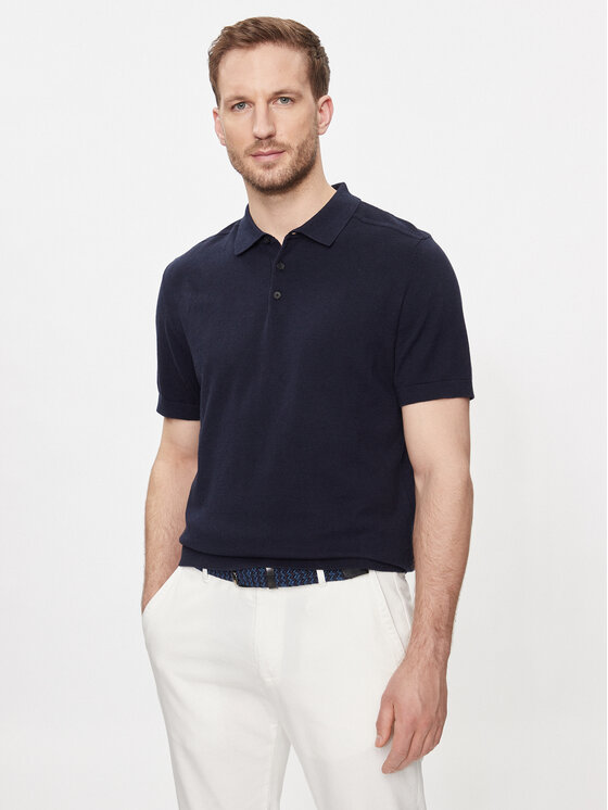 Selected Homme Selected Homme Polo Berg 16092437 Blu scuro Regular Fit