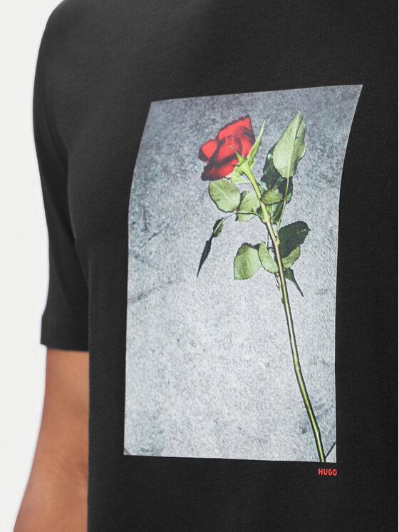 HUGO HUGO Camiseta Durose 50564130 Negro Regular Fit
